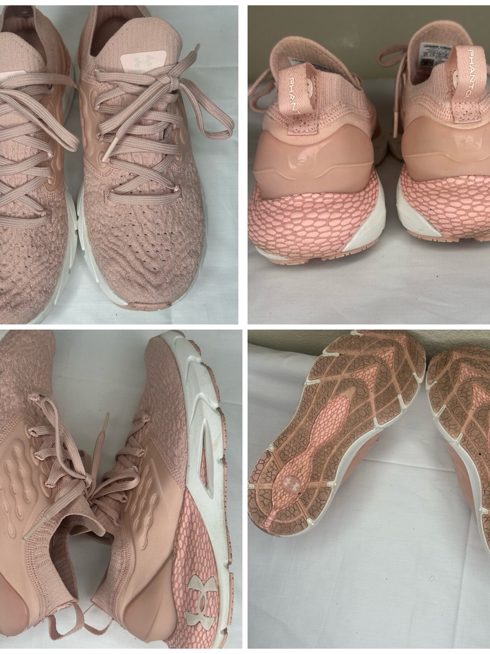 Under Armour Women’s Blush Pink Knit Athletic Sneakers